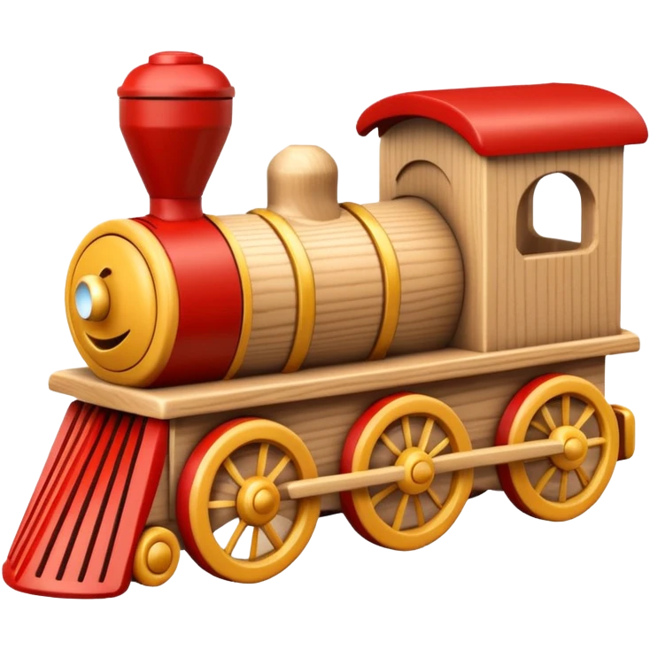 train toy made of wood only no color emoji