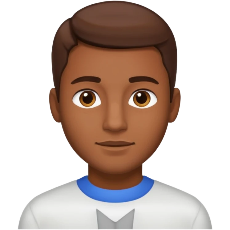 Chico moreno de pelo lacio emoji