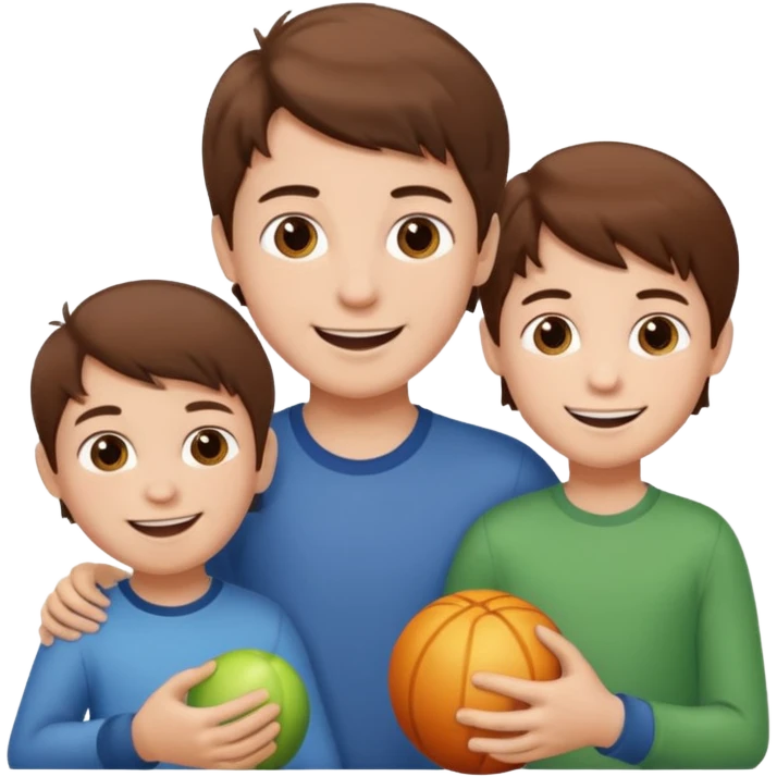 Boy with 2 kids emoji