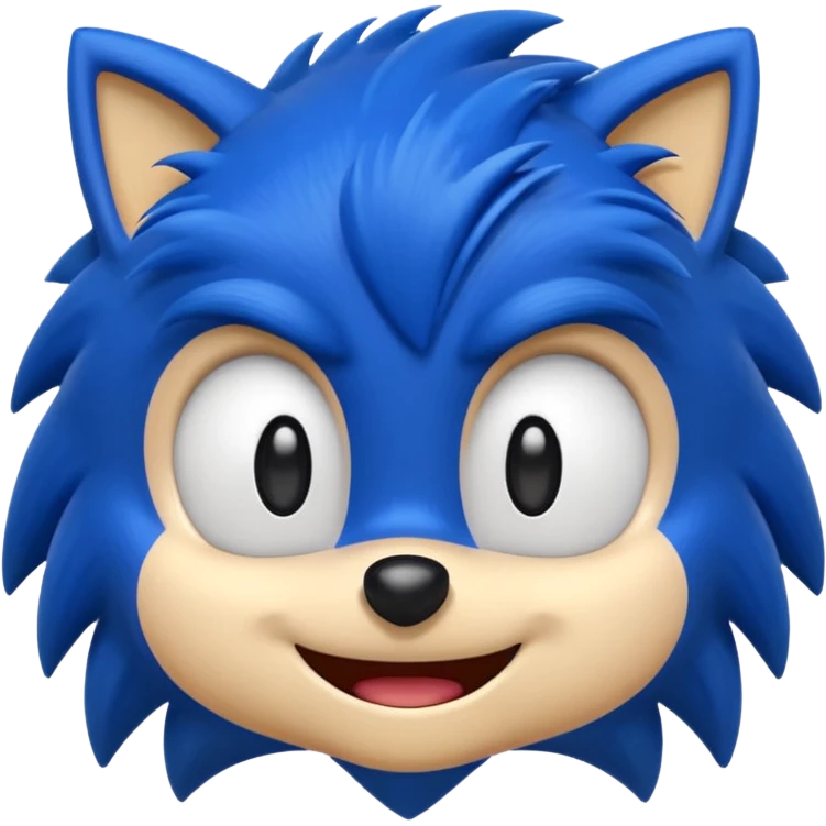 Sonic emoji well made like the original one without any mistakes emoji