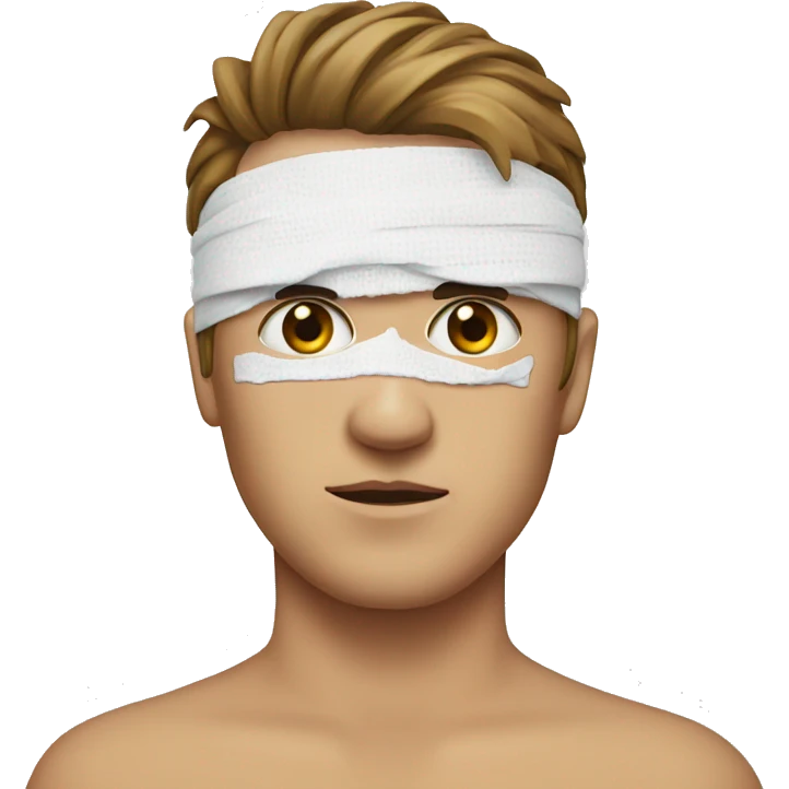 bandaged eye on face emoji