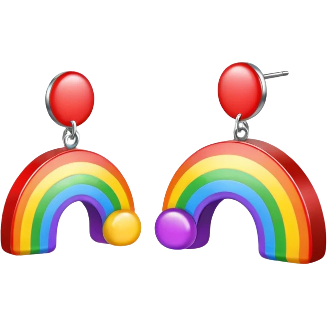 rainbow earring emoji