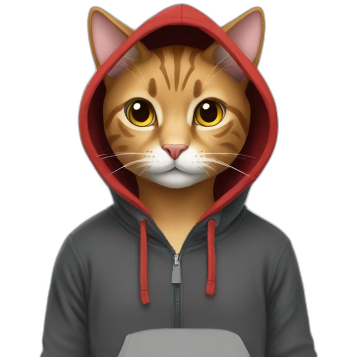 a cat wearing 🇵🇸 hoodie emoji