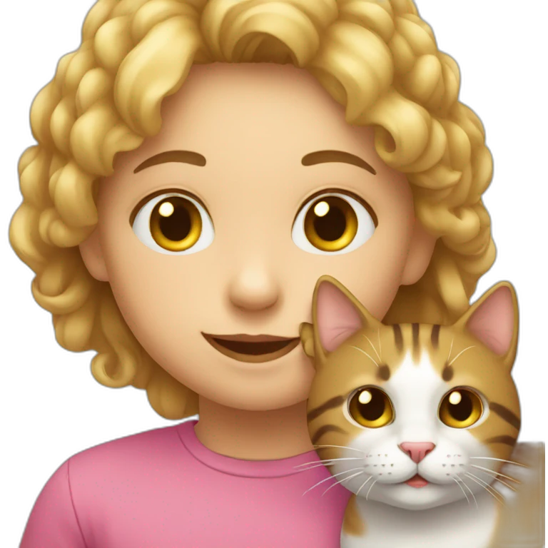 Child and cat emoji