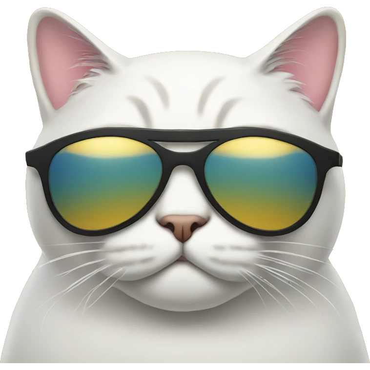 Fat cat with sun glasses  emoji