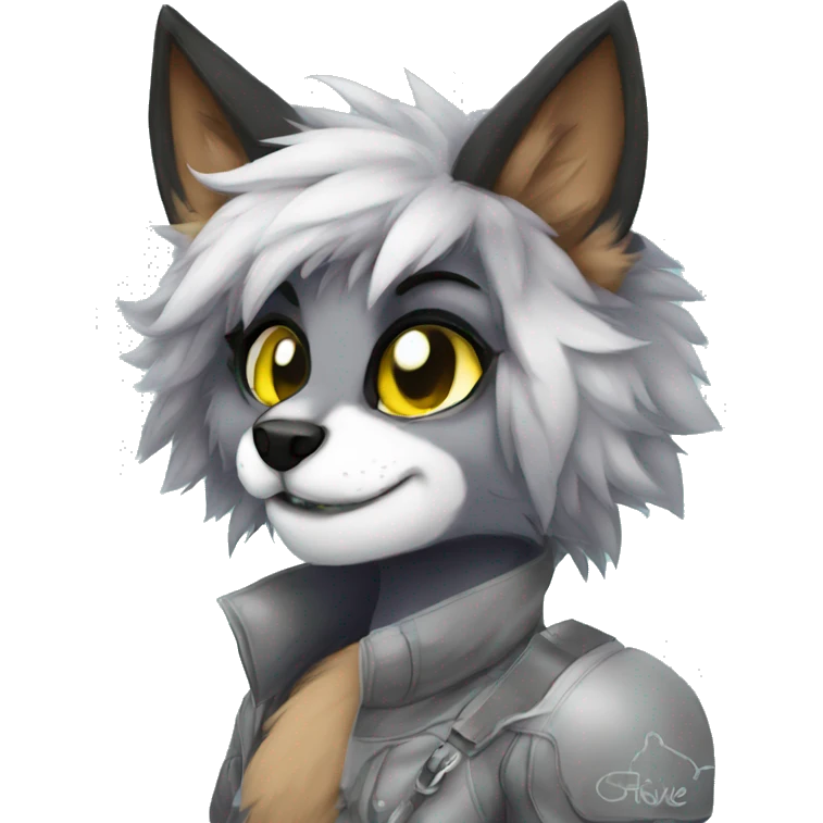 Edgy anthro furry by Falvie, AngieWolf emoji