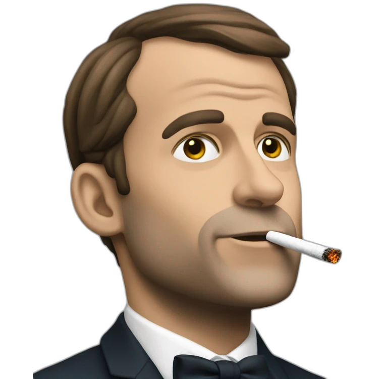 Macron who smoke emoji