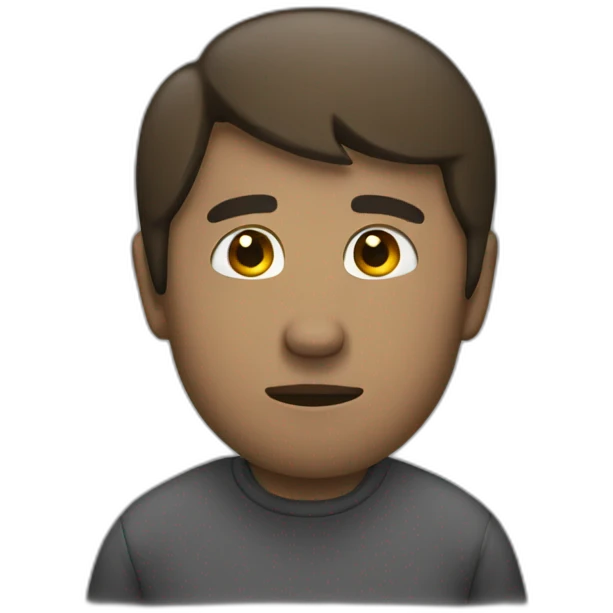 an alone guy during night emoji