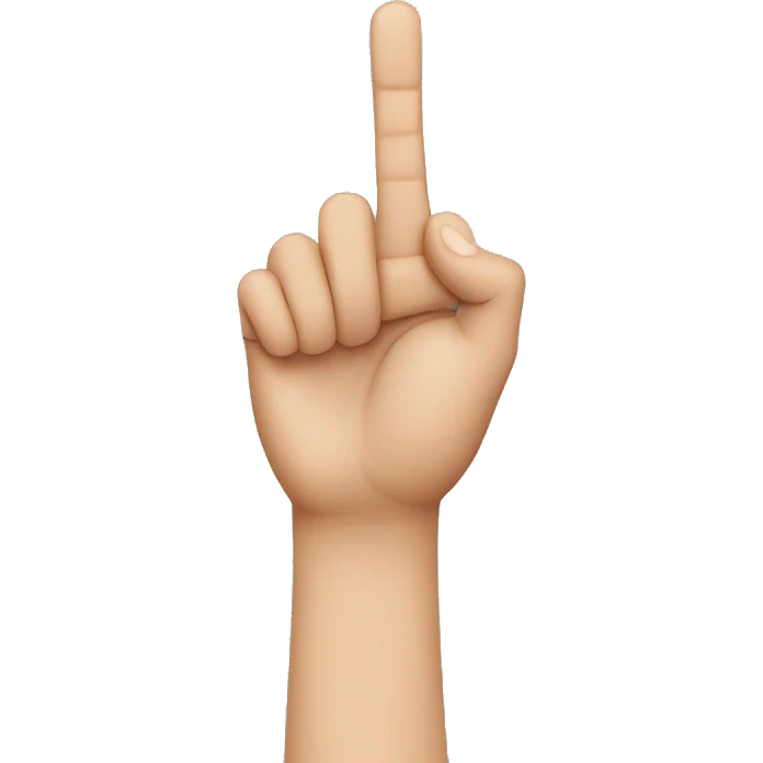 Holding finger and  emoji