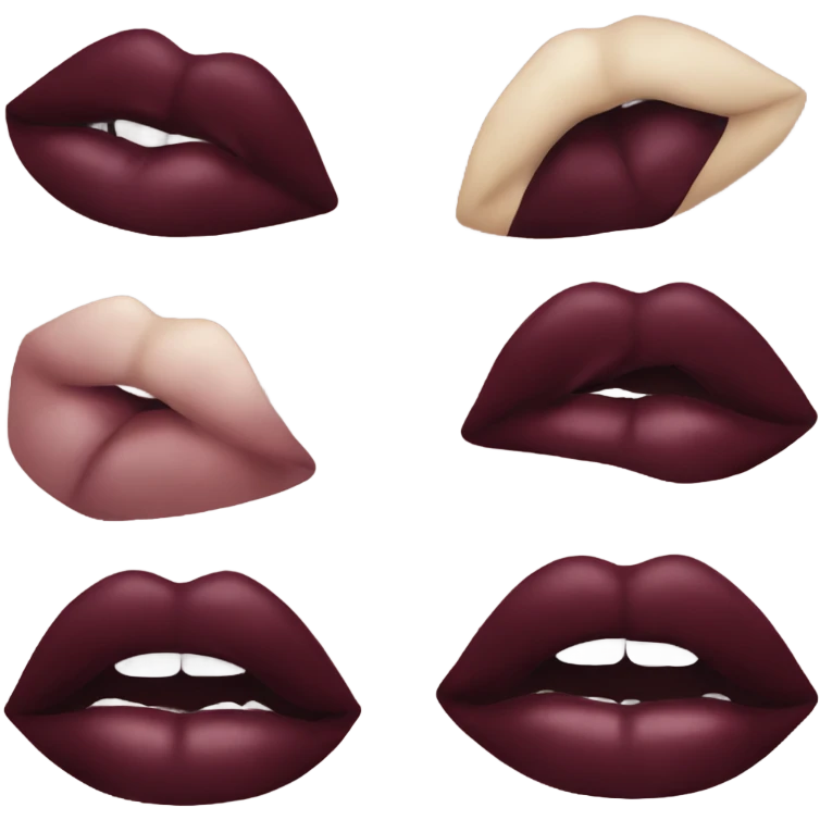 Burgundy lips emoji