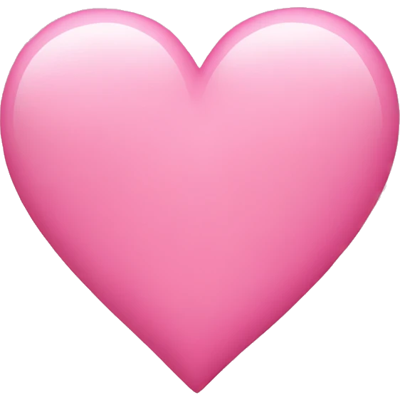 Pink heart cute emoji