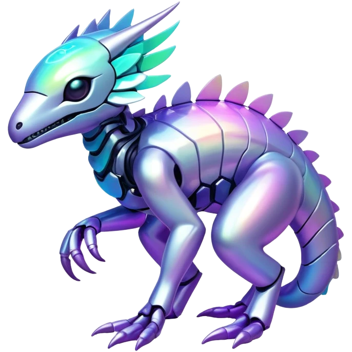 Futuristic complex iridescent aesthetic-scenery-Fakémon-creature emoji