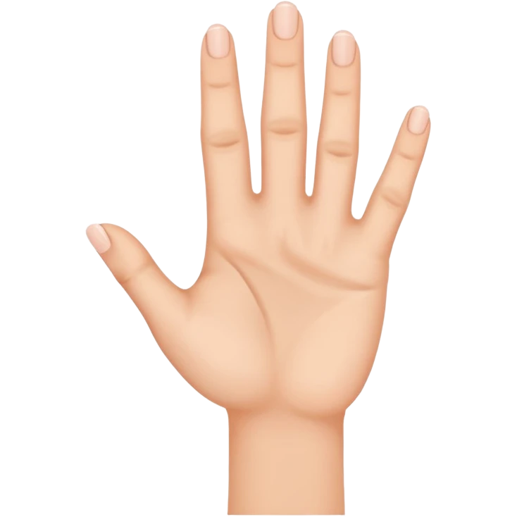 hand from the top with five fingers, make women hand emoji