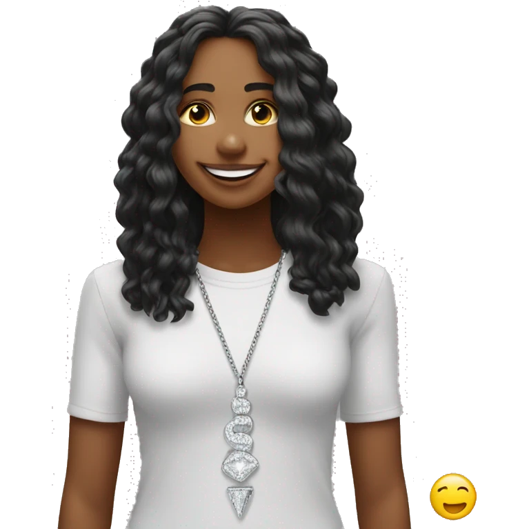 Create me  diamond chain with a pendant that says SLZ emoji