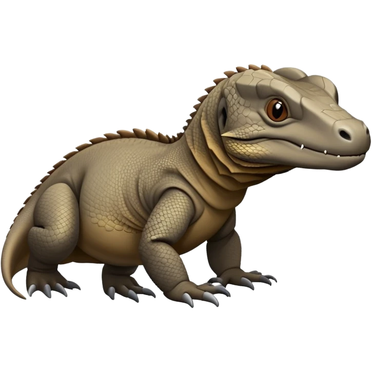 Komodo dragon How is It grey and brown emoji