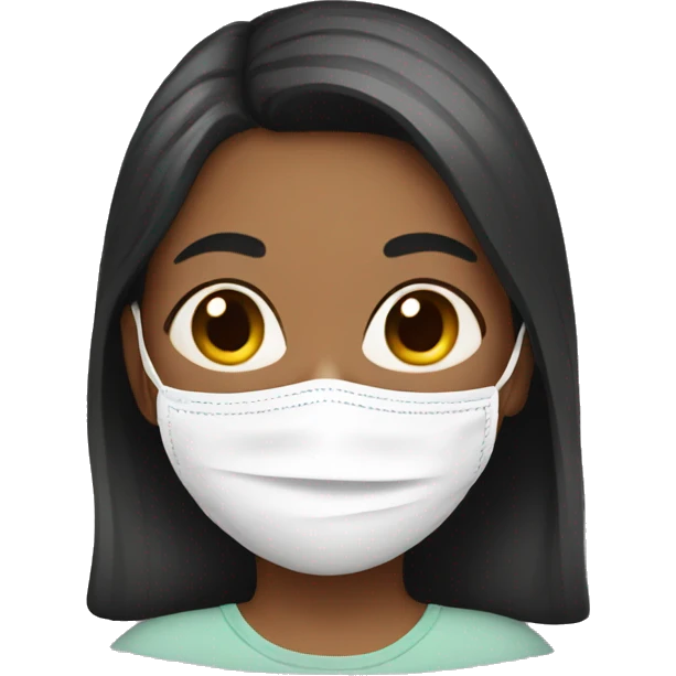 Girl with a face mask emoji