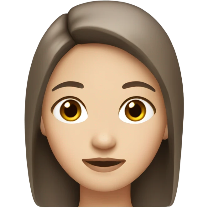 Half Asian half white girl brown hair emoji