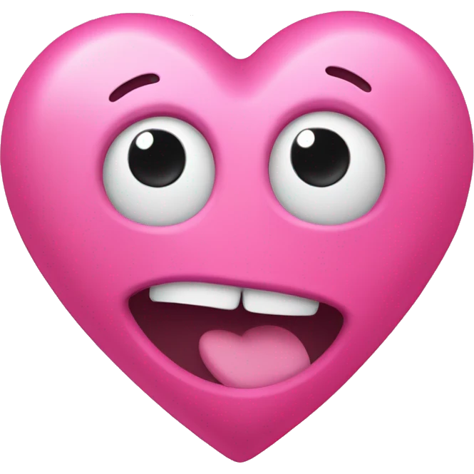 Tickle me pink heart emoji
