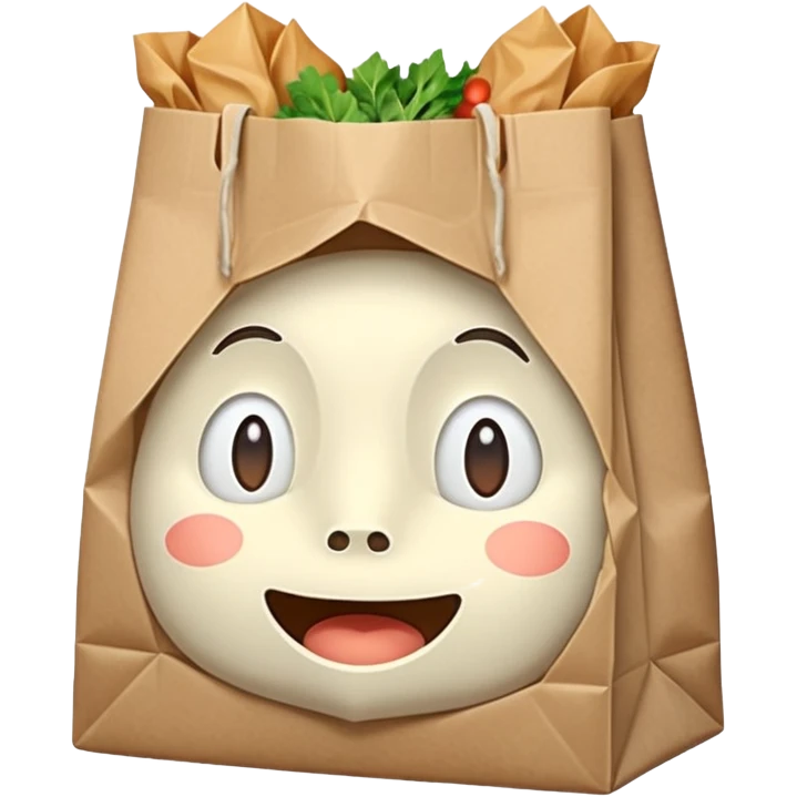 Ghibli style grocery bag emoji