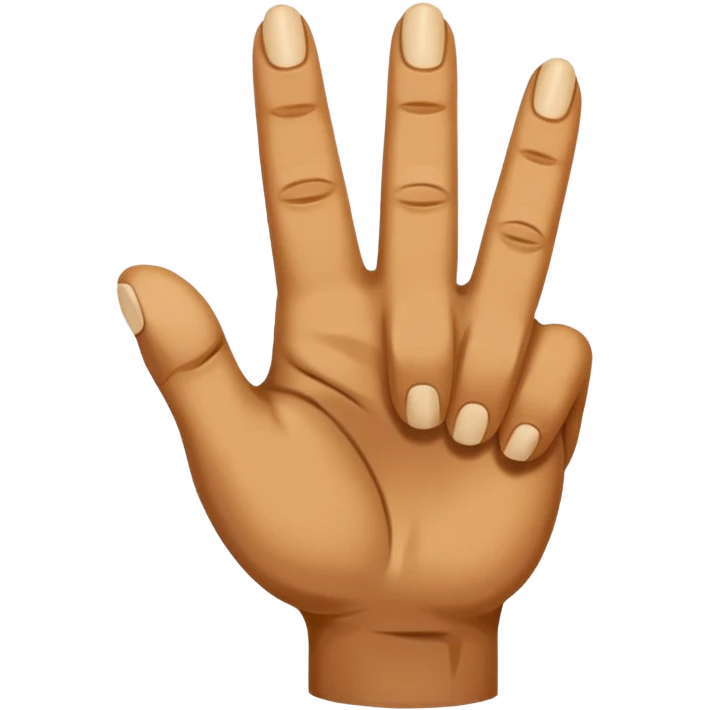 rock hand with the middle and index finger crossing over, middle behind index emoji