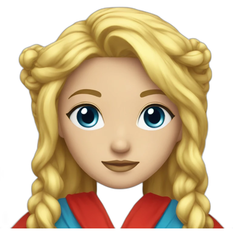 blonde-blue-eye-goddess-in-red-goddess-robe emoji