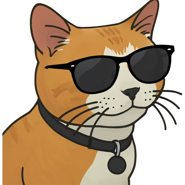 Cat with sunglasses emoji