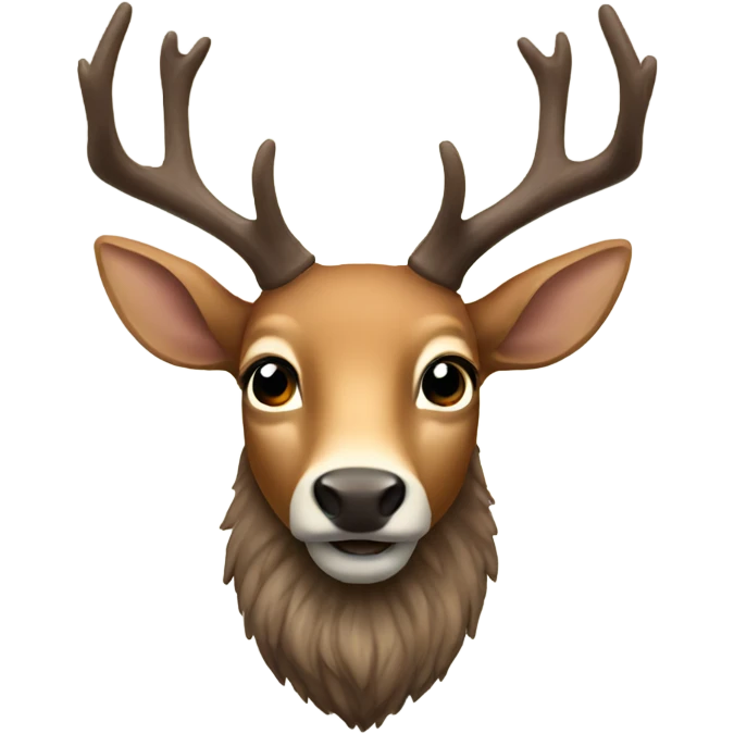 Deer with a beard emoji