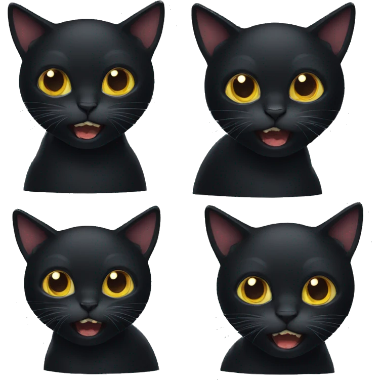 Scary Black cat  emoji