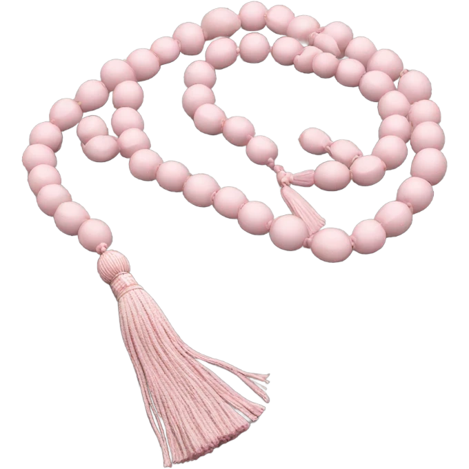 Light pink Muslim prayer beads emoji