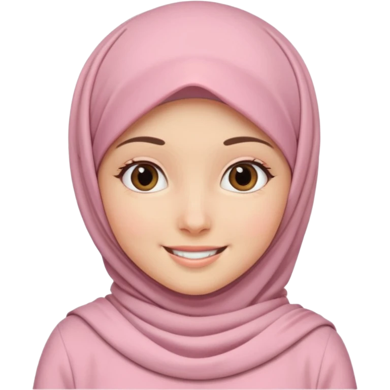 بنت محجبه لابسه وردي فاتح emoji