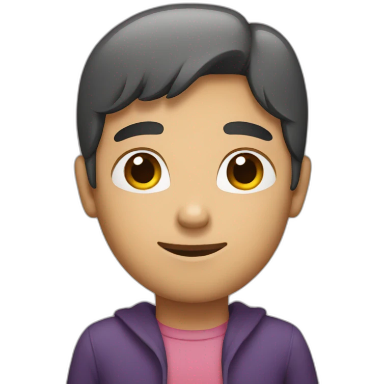 A person with open heart emoji