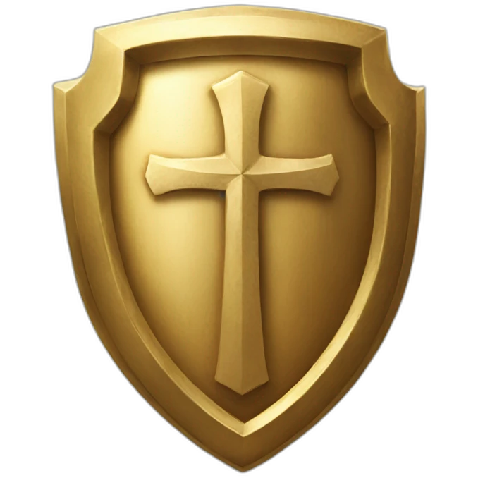 big gold Shield of Faith emoji