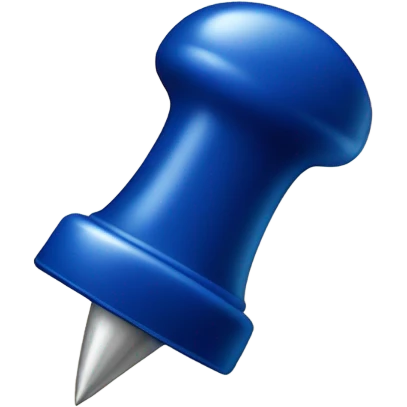Navy blue pushpin emoji