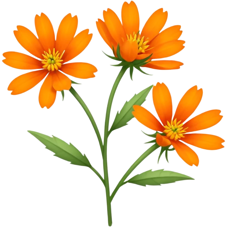 Orange Agoseris flowers emoji