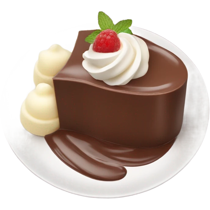 Chocolate mousse quenelle emoji