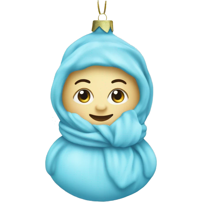 Baby blue Christmas tree ornaments  emoji