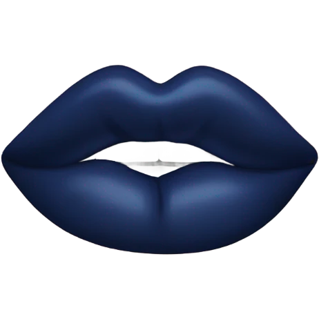 Navy blue lips emoji