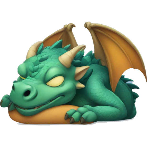 Sleepy dragon emoji