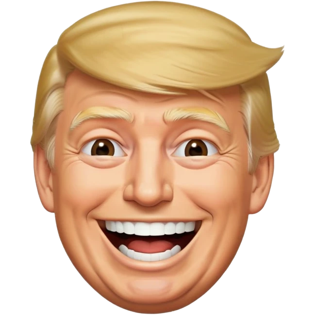 Trump laughing irronically emoji