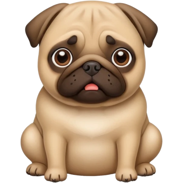 Pug pooping emoji