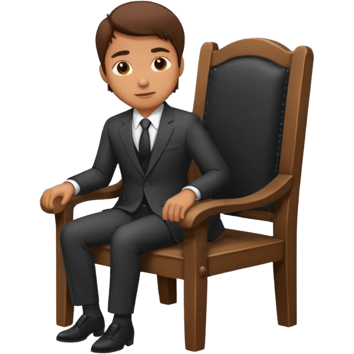 man on chair photosession emoji