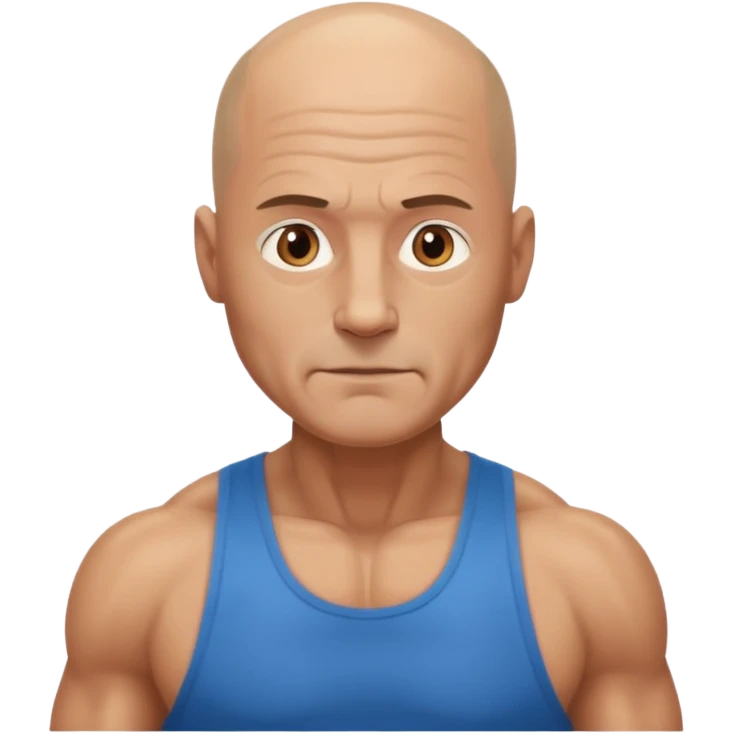 gym daddy middle age with no hair emoji
