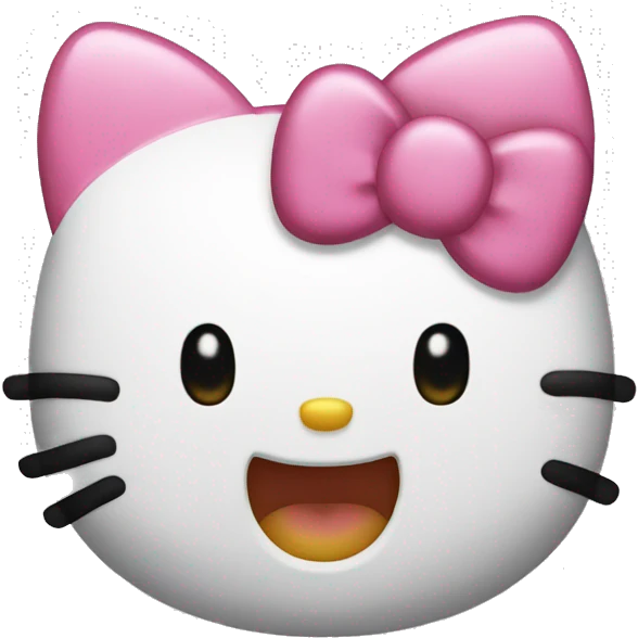 Hello kitty happy emoji