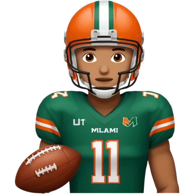 football player for the university of miami wearing number 11 emoji
