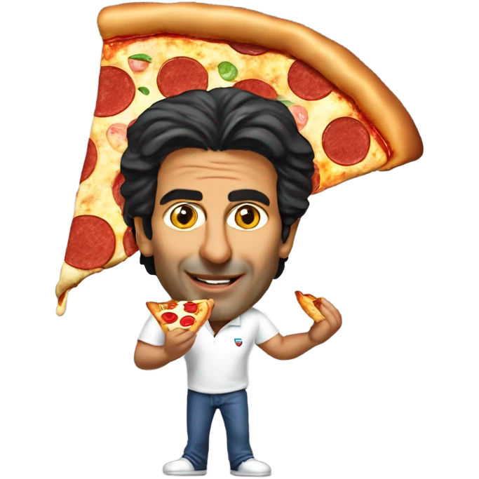 Wasim Akram eating pizza emoji