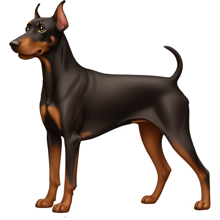 Brown Doberman pinscher  emoji