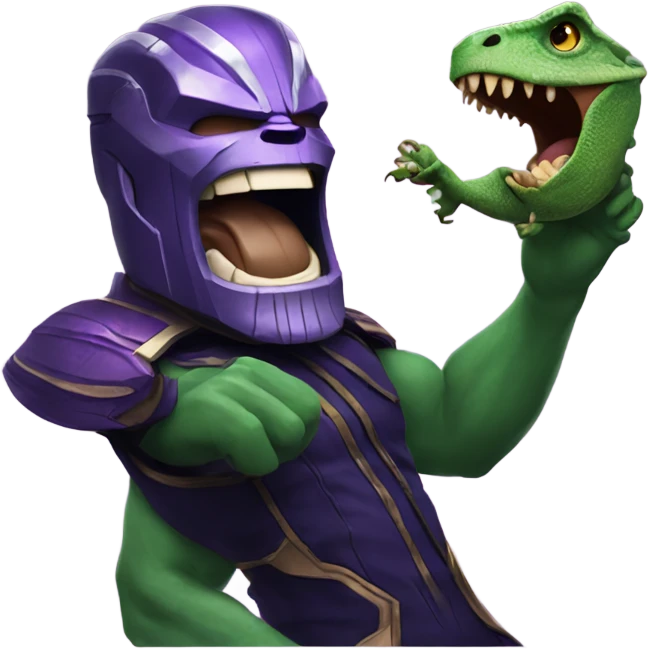 Lizards attacking Thanos emoji