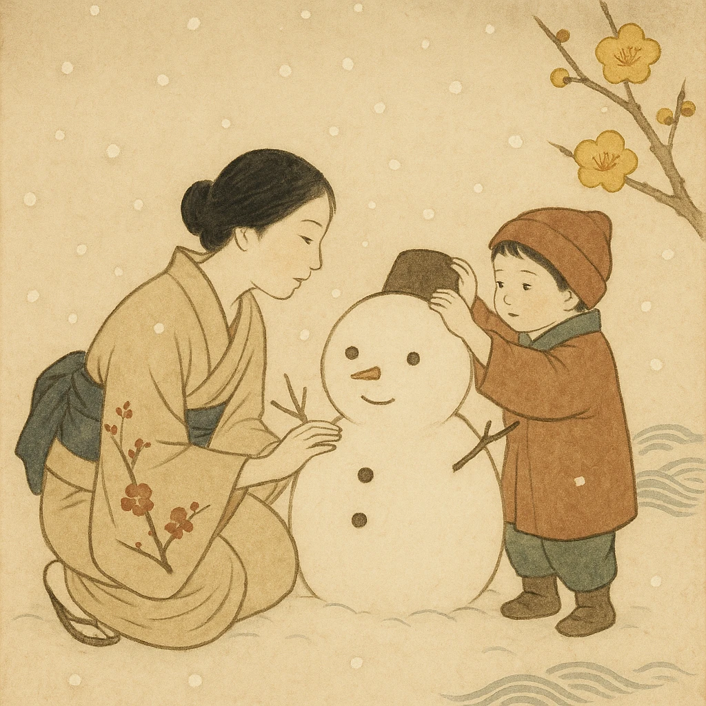 people making a snowman emoji
