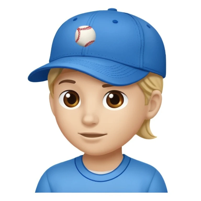 A baseball hat written  emoji