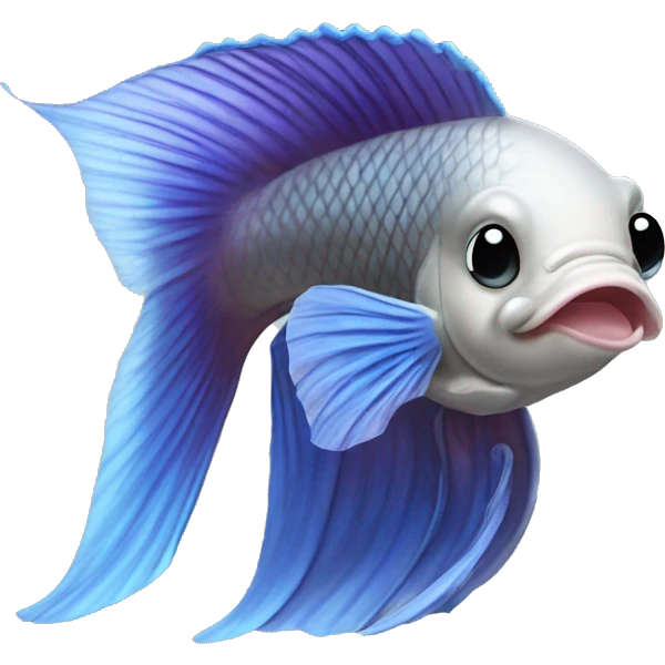 Halfmoon Dumbo Betta emoji
